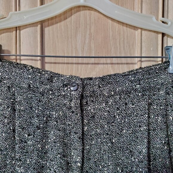 Vintage Clichy Bouclé Pants Suit, Cropped Jacket and Pleated Pants, Size 8 - Picture 10 of 16